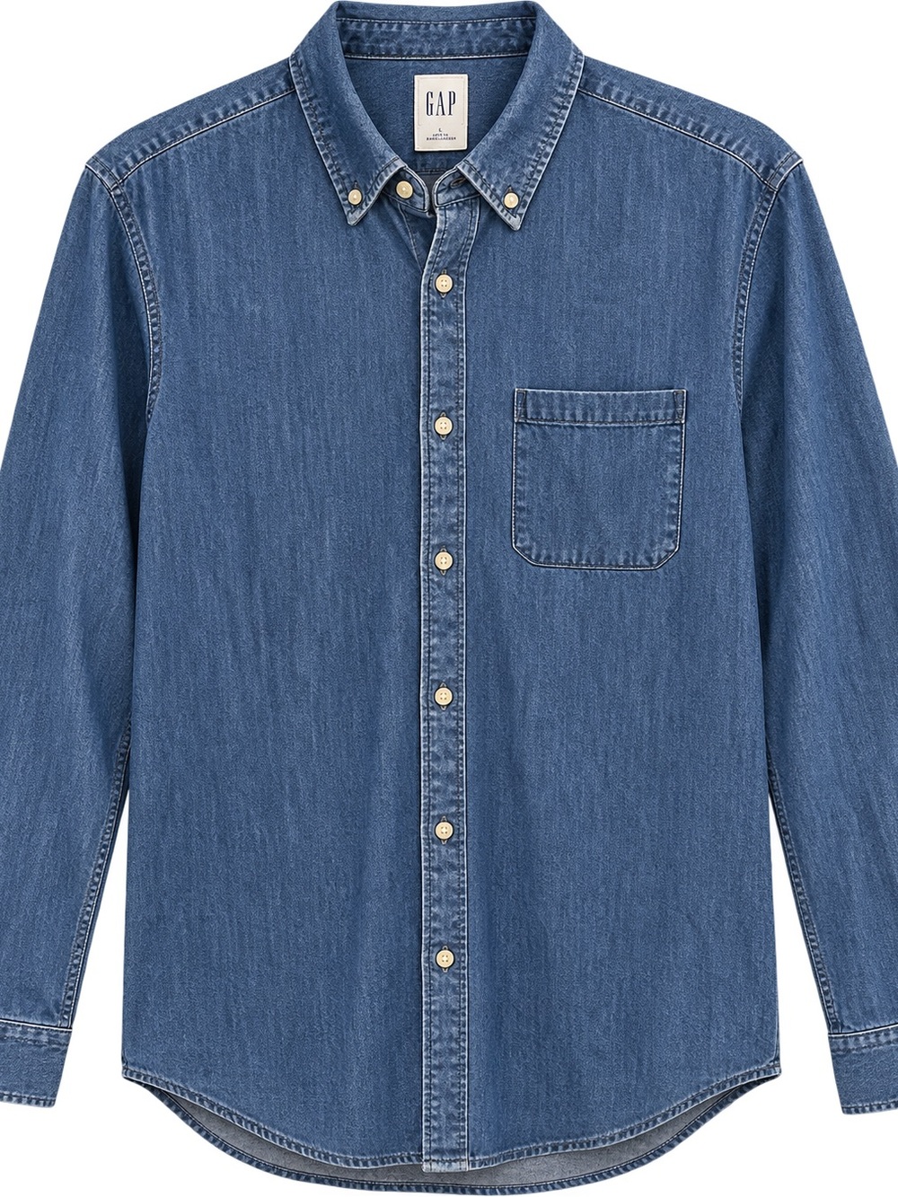 GAP Men’s Indigo Denim Button-Down Shirt
